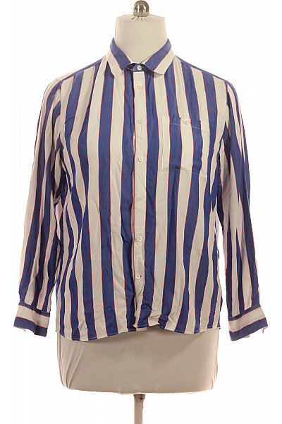 STUDIO SEIDENSTICKER Pánská dlouhý rukáv košile modrá bílá pruhovaná ležérní retro Vel. XL | STUDIO SEIDENSTICKER | obrázek 2