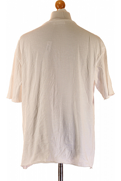 COTTON CANDY Bavlněné Bílé Tričko Pánské Krátký Rukáv Basic S Potiskem Oversize Vel. s | COTTON CANDY | obrázek 2