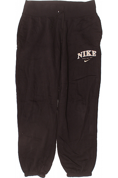 Nike Pánské Bavlněné černé Tepláky Sportovní Volnočasové S Potiskem Vel. M