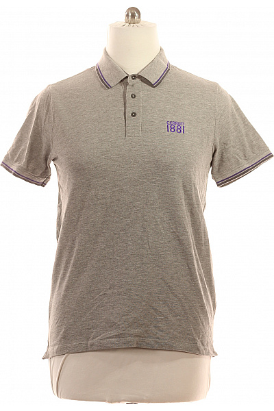 CERRUTI Polo tričko šedé s krátkým rukávem a výšivkou Vel. l | CERRUTI | obrázek 2