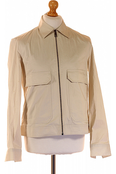 Neil Barrett Pánská Béžová Jarní Bunda Zip Do Pasu Lehká Stylová Velikost S