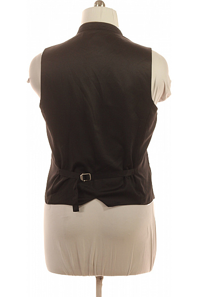 Pánská společenská vesta tmavá hnědá elegantní bez rukávů Velikost 50 | Unimoda | obrázek 3