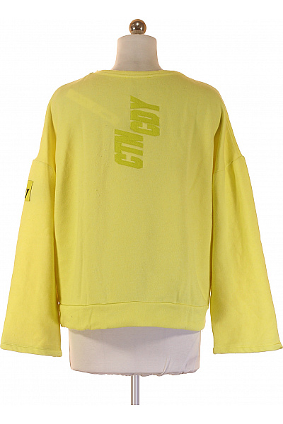 COTTON CANDY Dámská žlutá polyesterová mikina crewneck streetwear oversized bez potisku Velikost S | COTTON CANDY | obrázek 2