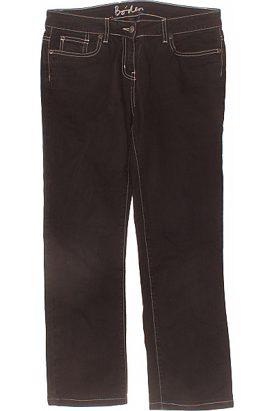 BODEN Dámské Tmavě Hnědé Džíny Rovné S Bílou Prošíváním Vel. M