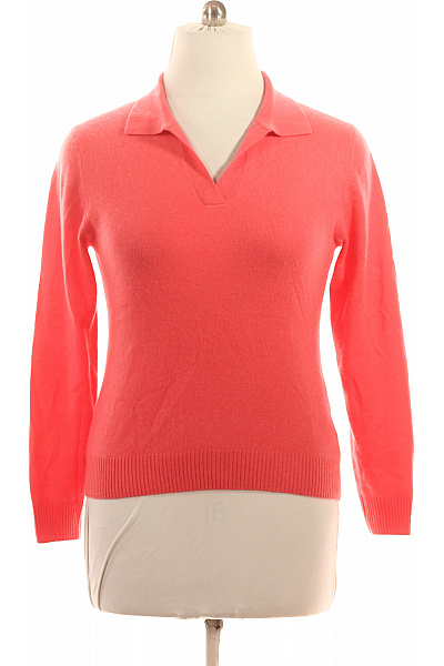 Zwillingsherz Dámský Korálový Pulovr S Límečkem A Výstřihem Do V Pletený Basic Vel. L