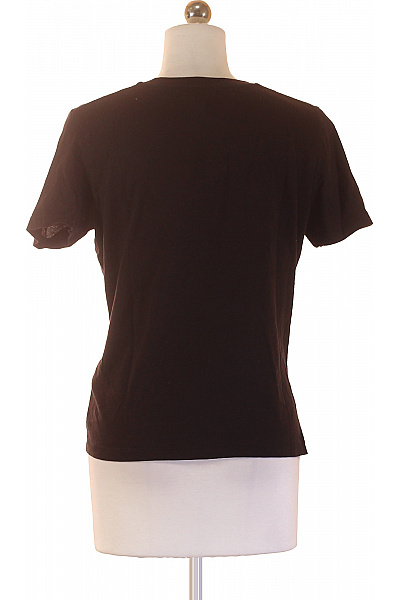 TOMMY HILFIGER Dámské bavlněné černé tričko s krátkým rukávem a nápisem basic Vel. s | TOMMY HILFIGER | obrázek 3