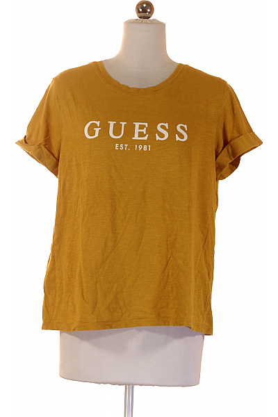 Guess Dámské Tričko S Krátkým Rukávem A Potiskem Velikost XS