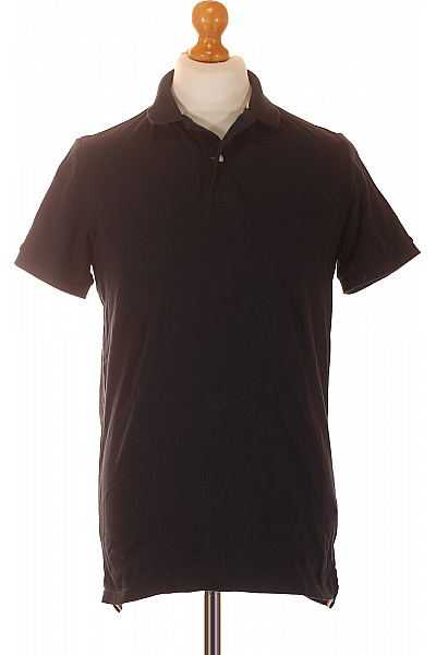 SUPERDRY Pánské bavlněné černé polo tričko s krátkým rukávem basic Velikost M | SUPERDRY | obrázek 2
