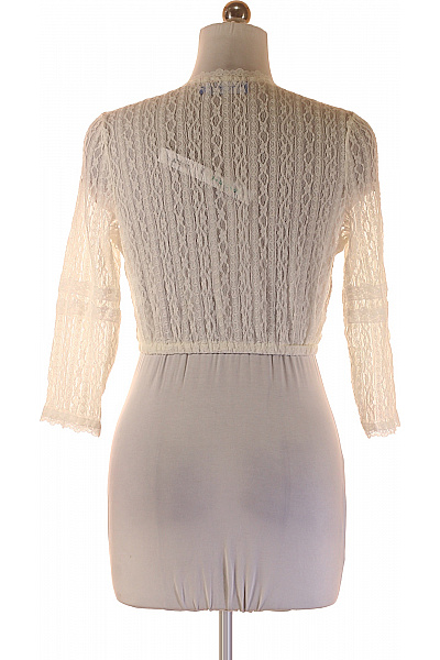 Trachtenmanufaktur Bílé krajkové bolerko s knoflíky vintage crop top Vel. 40 | Trachtenmanufaktur | obrázek 2