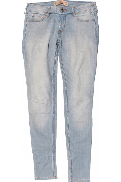 Hollister Dámské Bavlněné Modré Džíny Skinny Seprané Vel. 26