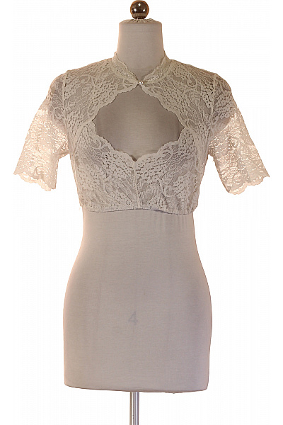 KRUGER Bolerko Krajkové Svatební S Krátkým Rukávem Bílé Vel. 36