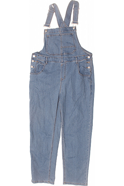 Dámské Modré Laclové Džíny S Kapsami Volný Střih Velikost M