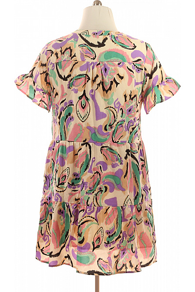 Smashed Lemond dámské letní šaty volnočasové boho pastelové krátké s potiskem Velikost 42 | Smashed Lemond | obrázek 2