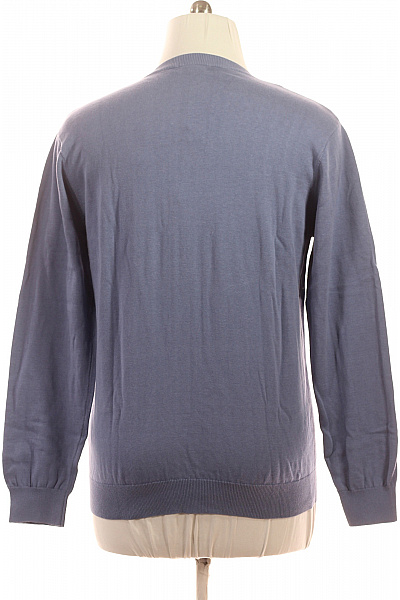 LAWRENCE GREY Pánský modrý tenký pletený pulovr basic kulatý výstřih Vel. xxl | LAWRENCE GREY | obrázek 2