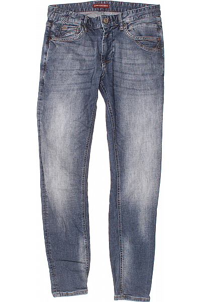 NO EXCESS Dámské Modré Džíny Seprané úzké S Kapsami Klasické Vel. 29/32