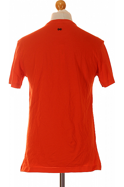 BENETTON Pánské bavlněné oranžové tričko s krátkým rukávem a nápisem Velikost M | BENETTON | obrázek 2