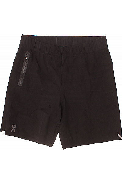 Krátké černé Sportovní Volné Kraťasy Se Zipem S Kapsami Vel. L