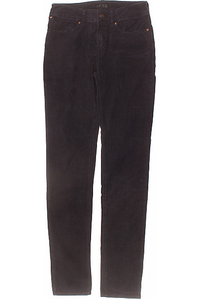 ARMANI Dámské bavlněné manšestrové kalhoty tmavé rovné ležérní Velikost 26 | ARMANI | obrázek 2