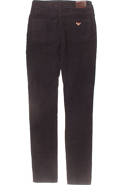 ARMANI Dámské bavlněné manšestrové kalhoty tmavé rovné ležérní Velikost 26 | ARMANI | obrázek 3