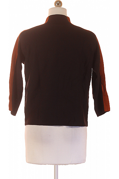 COMMA Dámská viskózová halenka tmavě hnědá stojáček 3/4 rukáv podzimní jarní elegantní pletená Velikost 32 | COMMA | obrázek 2