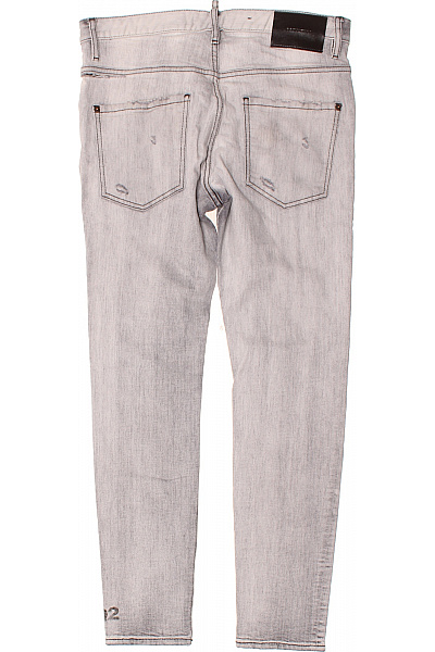 Dsquared2 Pánské seprané šedé džíny rovné s dírami a potiskem Vel. 48 | Dsquared2 | obrázek 2