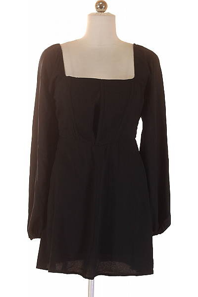 Hollister Černé šaty S Dlouhým Rukávem Letní Elegantní Vel. Xs