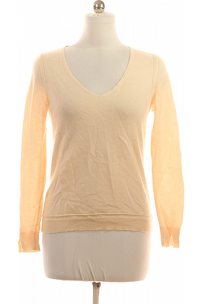 LAWRENCE GREY Dámský béžový tenký pulovr s výstřihem do V basic Vel. M | LAWRENCE GREY | obrázek 2