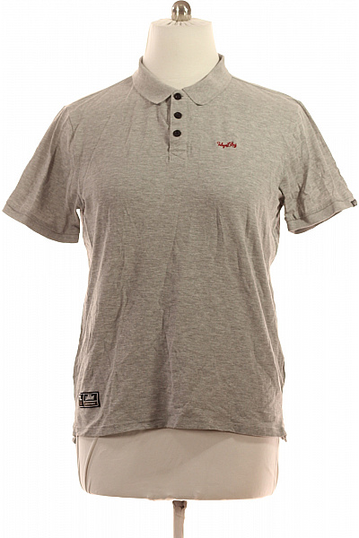 TOKYO LAUNDRY Pánské šedé polo tričko s krátkým rukávem a výšivkou Velikost XL | TOKYO LAUNDRY | obrázek 2