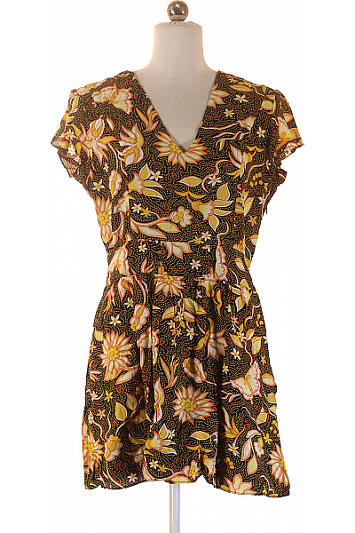 The Kooples Viskózové letní šaty černé květované boho mini volné Vel. 2 | The Kooples | obrázek 2