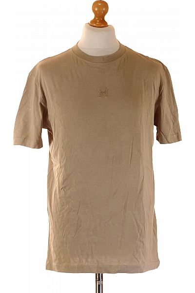 richmond Pánské bavlněné tričko béžové s krátkým rukávem a výšivkou basic Velikost m | richmond | obrázek 2
