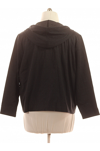 TOM TAILOR Dámská polyesterová mikina s kapucí přes hlavu tmavě šedá zkrácená Vel. XXL | TOM TAILOR | obrázek 2