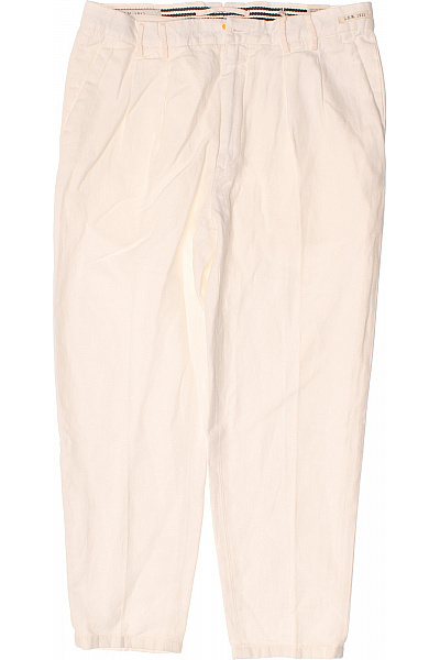 TAILORED ORIGINALS Bavlněné Letní Kalhoty Volnočasové Volné Béžové Velikost 50