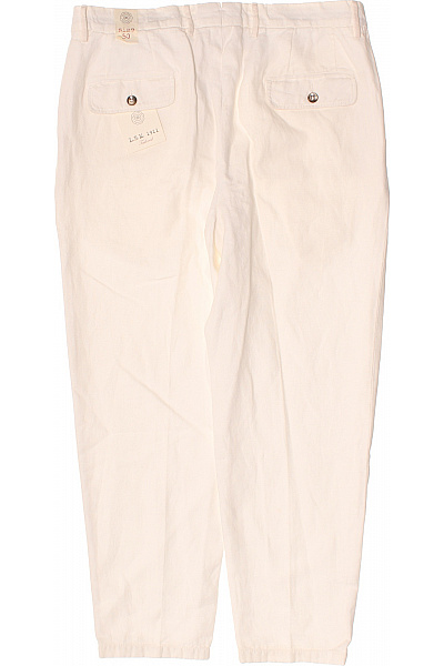 TAILORED ORIGINALS Bavlněné letní kalhoty volnočasové volné béžové Velikost 50 | TAILORED ORIGINALS | obrázek 2