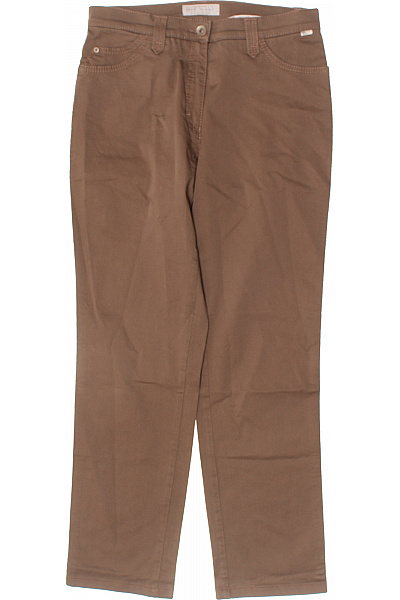 BRAX Dámské bavlněné hnědé rovné volnočasové kalhoty s kapsami Vel. 38 | BRAX | obrázek 2