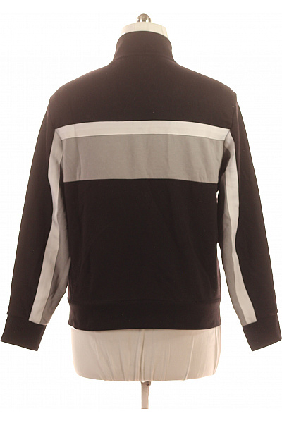 ARMANI Pánská sportovní mikina na zip černobílá pruhovaná streetwear Vel. l | ARMANI | obrázek 3