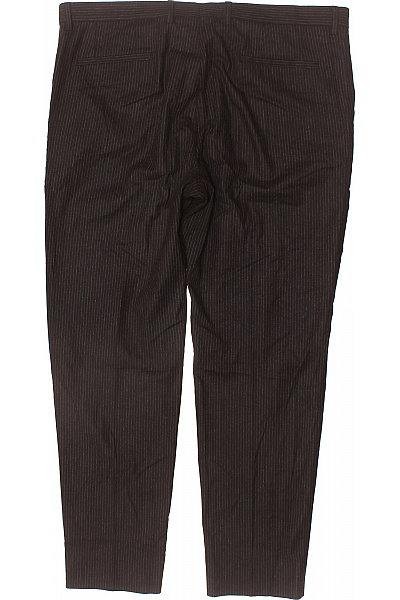 D&G Pánské tmavé pruhované společenské oblekové kalhoty rovné Vel. 58 | D&G | obrázek 3