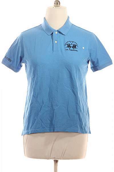 La Martina Polo tričko modré s krátkým rukávem a výšivkou Vel. XL | La Martina | obrázek 2
