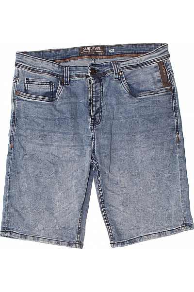 Sublevel Pánské modré riflové kraťasy s kapsami ležérní volnočasové Vel. w32 | Sublevel | obrázek 2