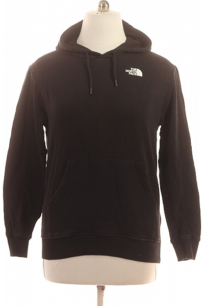 THE NORTH FACE Pánská Bavlněná černá Mikina S Kapucí Přes Hlavu Streetwear Vel. L