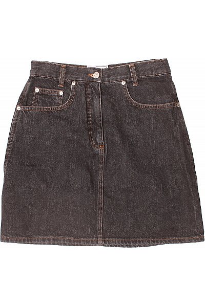 Džínová  Sukně Černá Vel. S