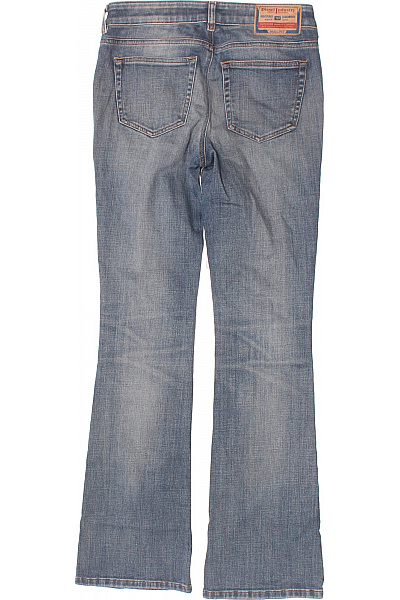 Dámské modré džíny seprané zvonové klasické s kapsami Vel. w27 | Unimoda | obrázek 2