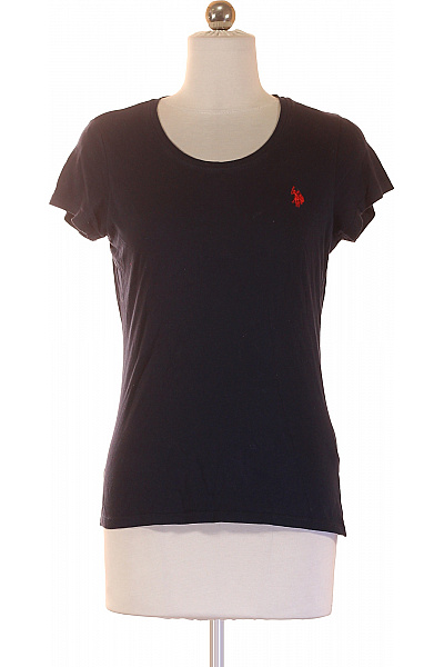 U.S.POLO ASSN. Dámské bavlněné tmavě modré tričko s krátkým rukávem a výšivkou basic Velikost s | U.S.POLO ASSN. | obrázek 2