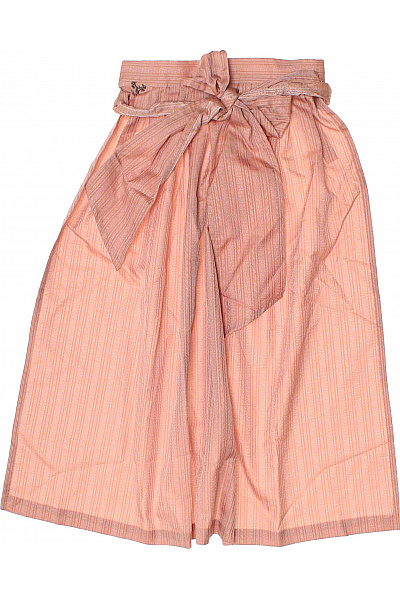 Dámská polyesterová růžová pruhovaná volná sukně s mašlí Velikost 34 | Unimoda | obrázek 2