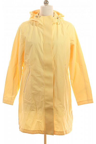 FUCHS SCHMITT Dámská žlutá Polyesterová Bunda S Kapucí Lehká Do Deště Jarní Velikost 42