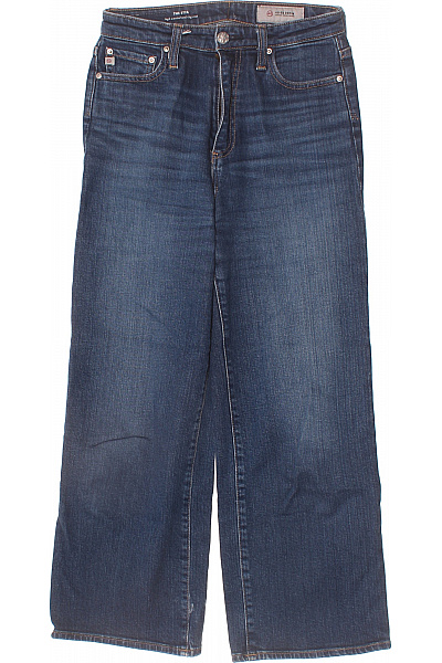 The Etta Vysoký Pas široké Nohavice Tmavě Modré Seprané Vel. 26