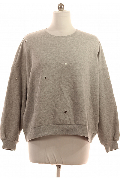 VERO MODA Dámská šedá polyesterová mikina s dlouhým rukávem a cvočky streetwear Velikost M | VERO MODA | obrázek 2