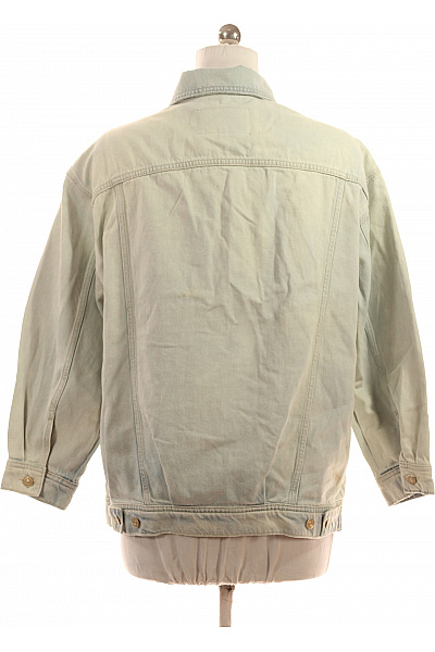 Dámská světle modrá jeansová bunda s výšivkou ptáků a květin oversize Vel. m | Unimoda | obrázek 2