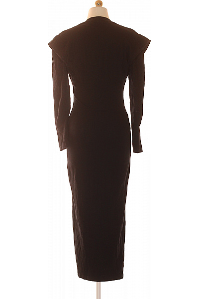 IRO Černé pletené midi šaty s dlouhým rukávem elegantní Velikost xs | IRO | obrázek 2