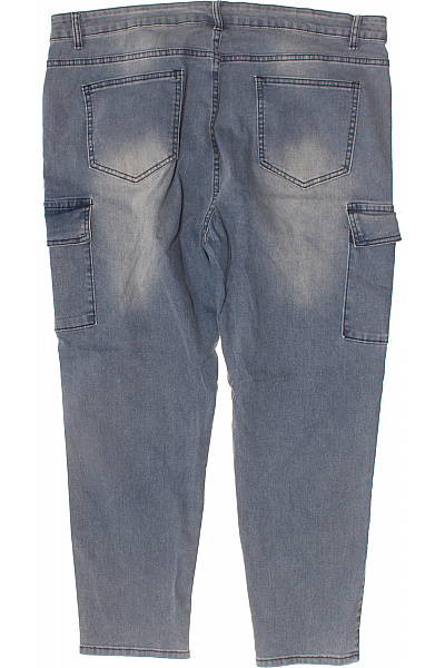 Dámské modré cargo džíny seprané strečové s kapsami Velikost 4XL | Unimoda | obrázek 2