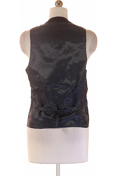 Polyesterová společenská vesta tmavě modrá elegantní bez rukávů | Unimoda | obrázek 2